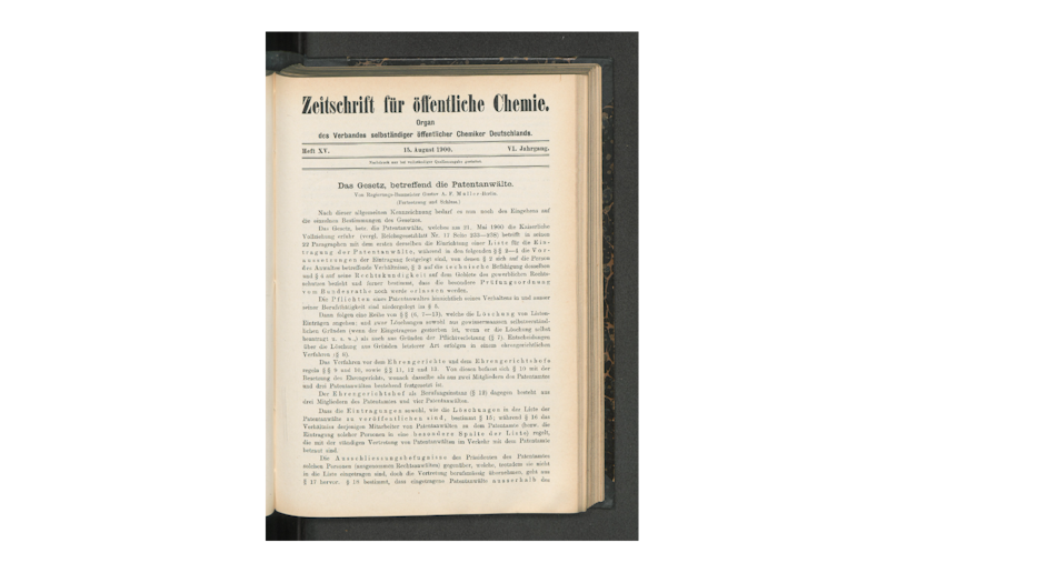 Gesetz, betreffend die Patentanwälte aus dem Jahr 1900